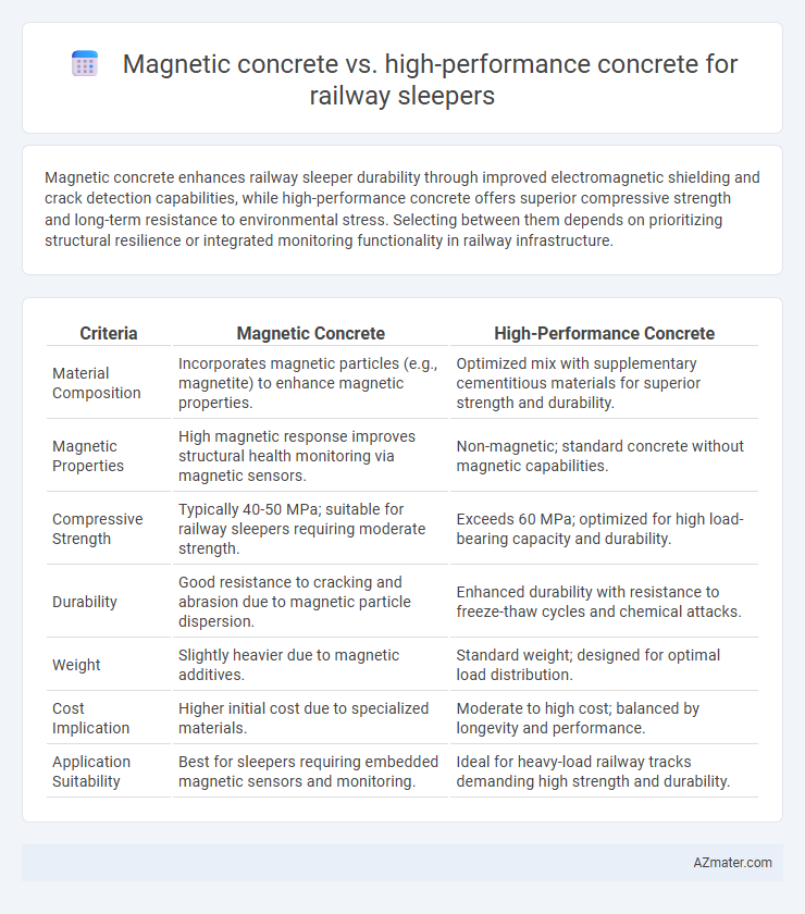 Magnetic concrete vs. high-performance concrete for railway sleepers - What is The Difference?