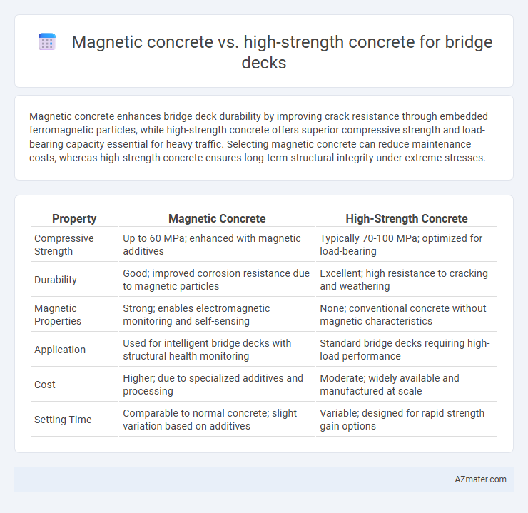 Magnetic concrete vs. high-strength concrete for bridge decks - What is The Difference?