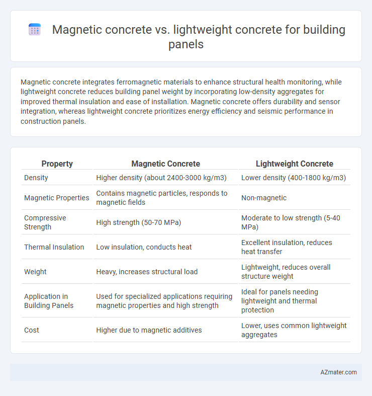 Magnetic concrete vs. lightweight concrete for building panels - What is The Difference?