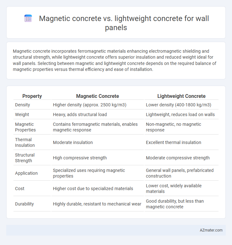 Magnetic concrete vs. lightweight concrete for wall panels - What is The Difference?