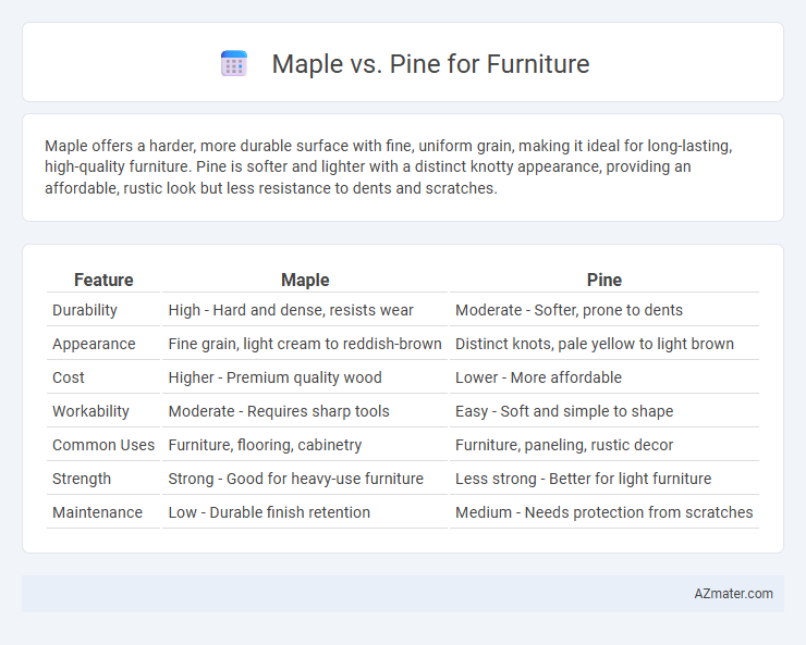 Maple vs. Pine for Furniture - What is The Difference?