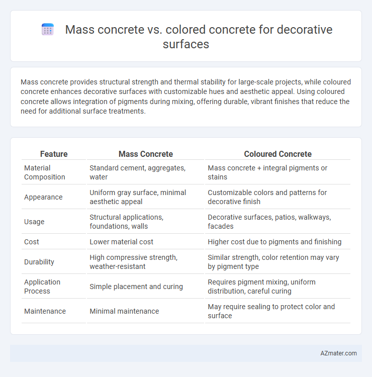 Mass concrete vs. colored concrete for decorative surfaces - What is The Difference?