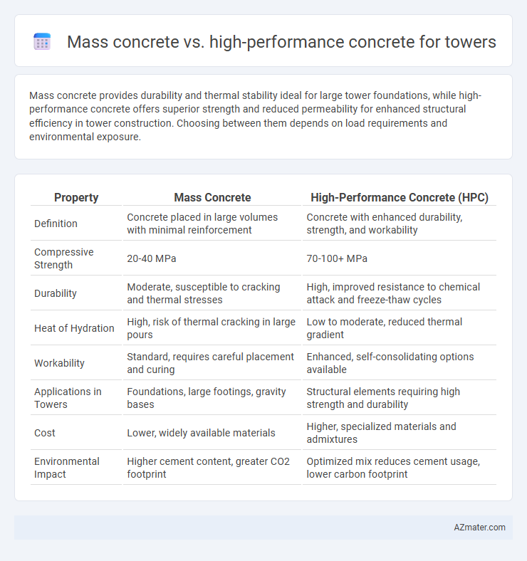 Mass concrete vs. high-performance concrete for towers - What is The Difference?