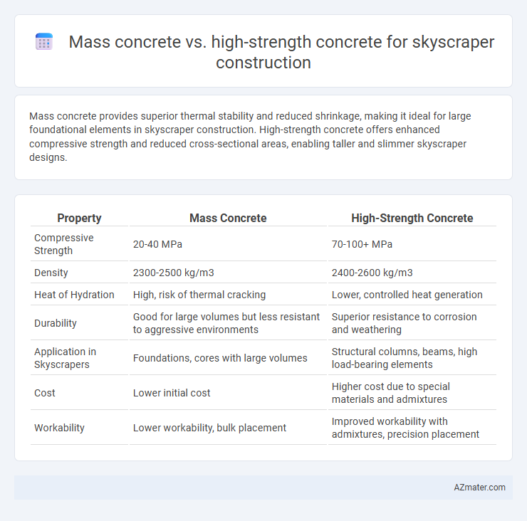 Mass concrete vs. high-strength concrete for skyscraper construction - What is The Difference?