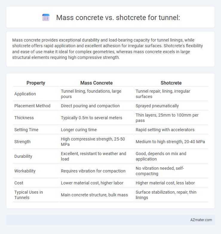 Mass concrete vs. shotcrete for tunnel: - What is The Difference?