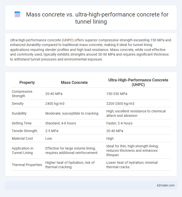 Mass concrete vs. ultra-high-performance concrete for tunnel lining - What is The Difference?