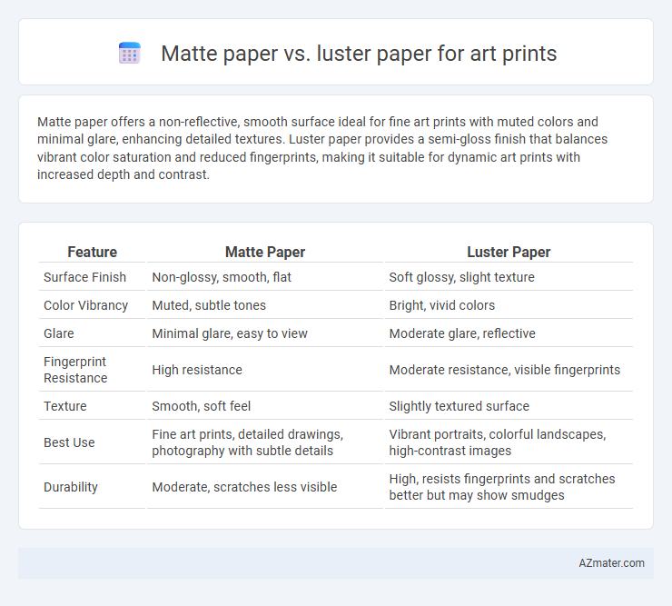 Matte paper vs. luster paper for art prints - What is The Difference?