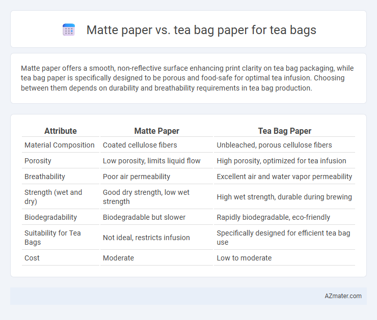 Matte paper vs. tea bag paper for tea bags - What is The Difference?