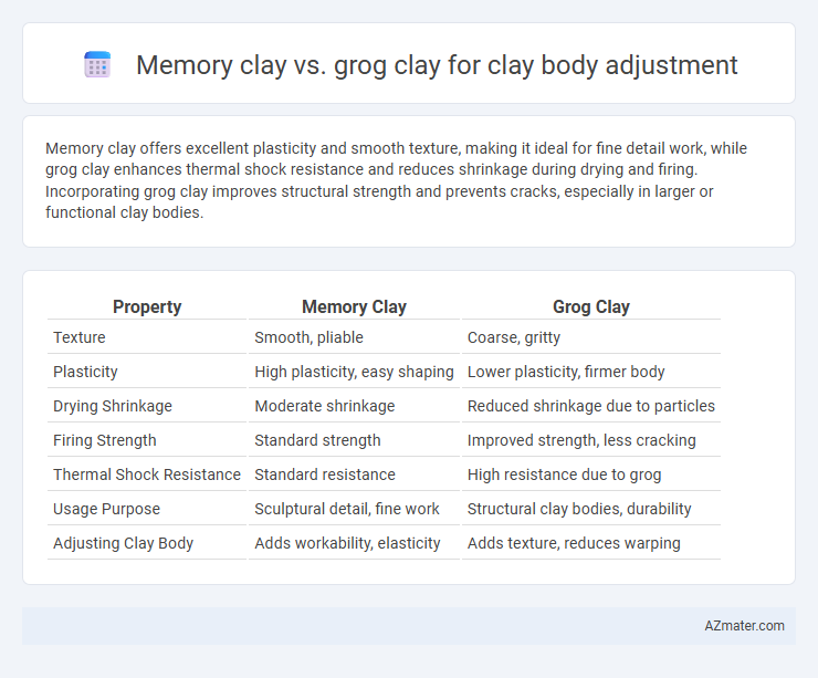 Memory clay vs. grog clay for clay body adjustment - What is The Difference?