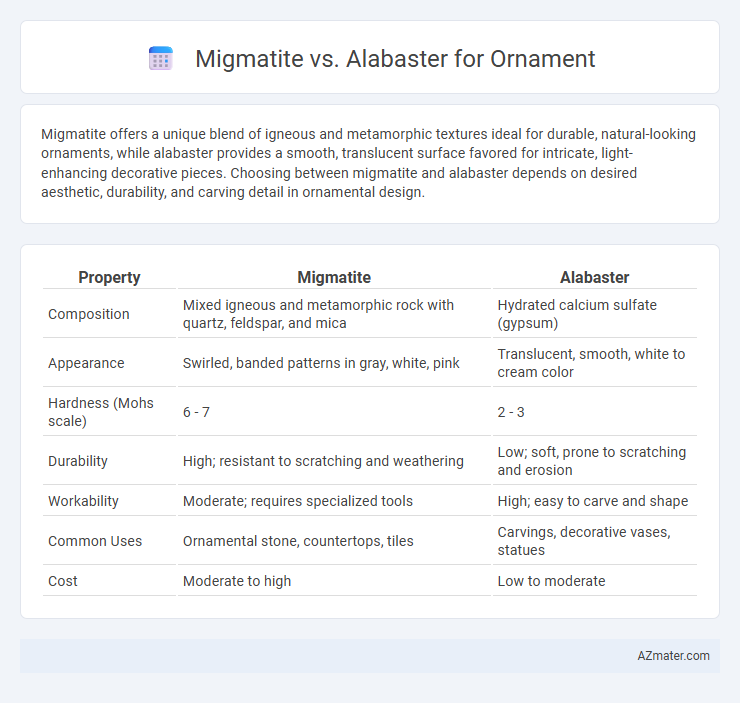 Migmatite vs. Alabaster for Ornament - What is The Difference?
