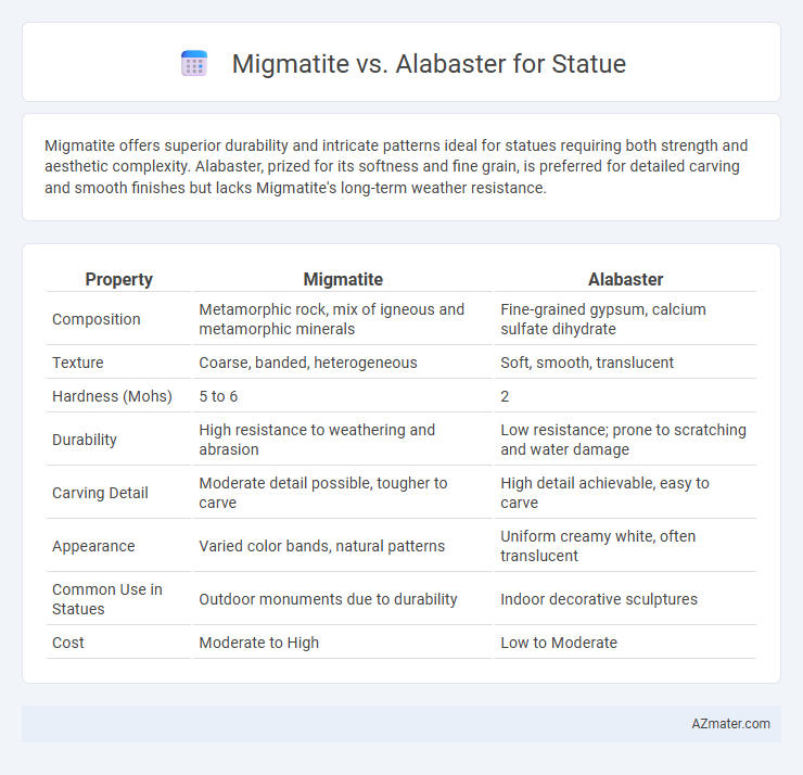 Migmatite vs. Alabaster for Statue - What is The Difference?