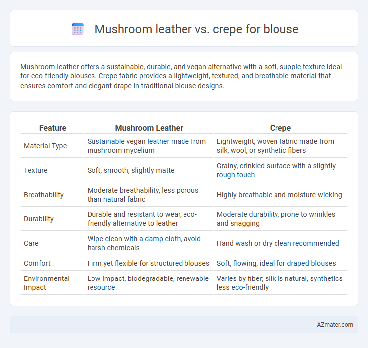 Mushroom leather vs. crepe for blouse - What is The Difference?