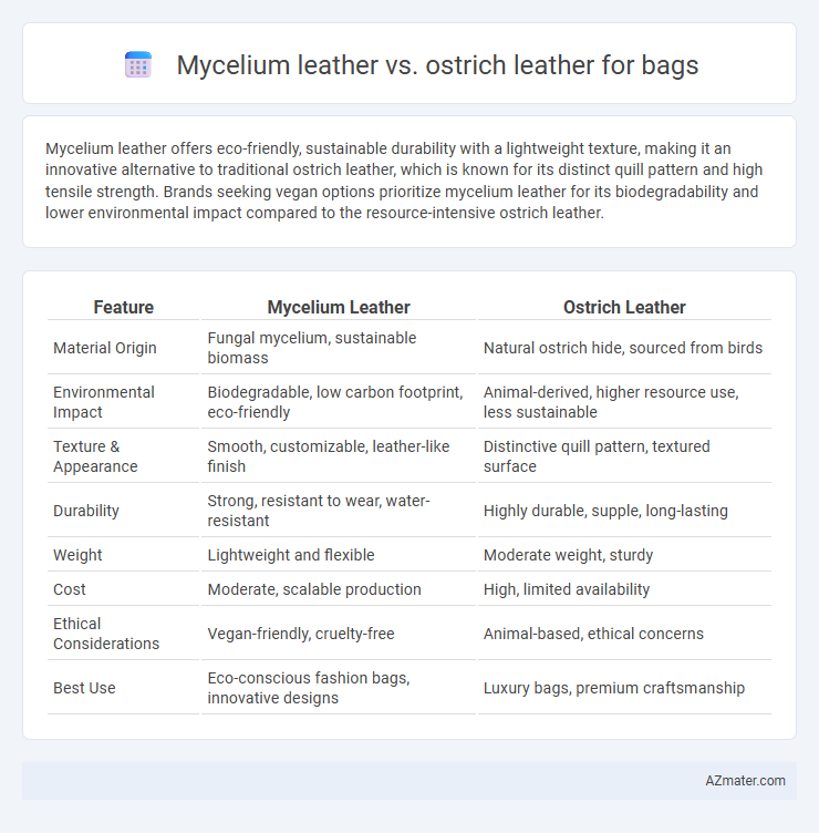 Mycelium leather vs. ostrich leather for bags - What is The Difference?