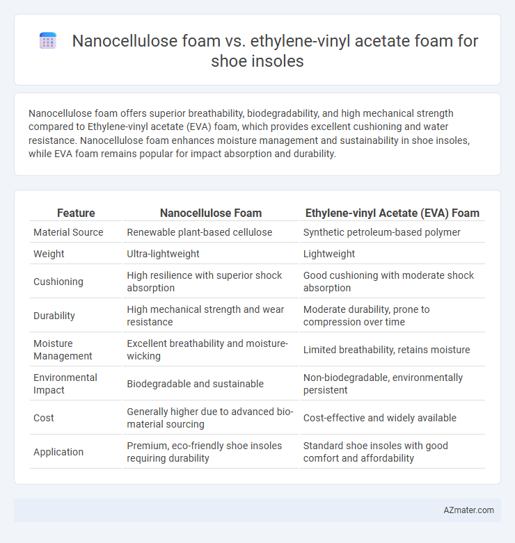 Nanocellulose foam vs. ethylene-vinyl acetate foam for shoe insoles - What is The Difference?