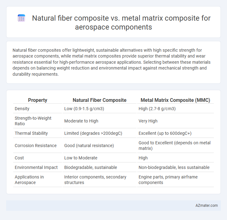 Natural fiber composite vs. metal matrix composite for aerospace components - What is The Difference?