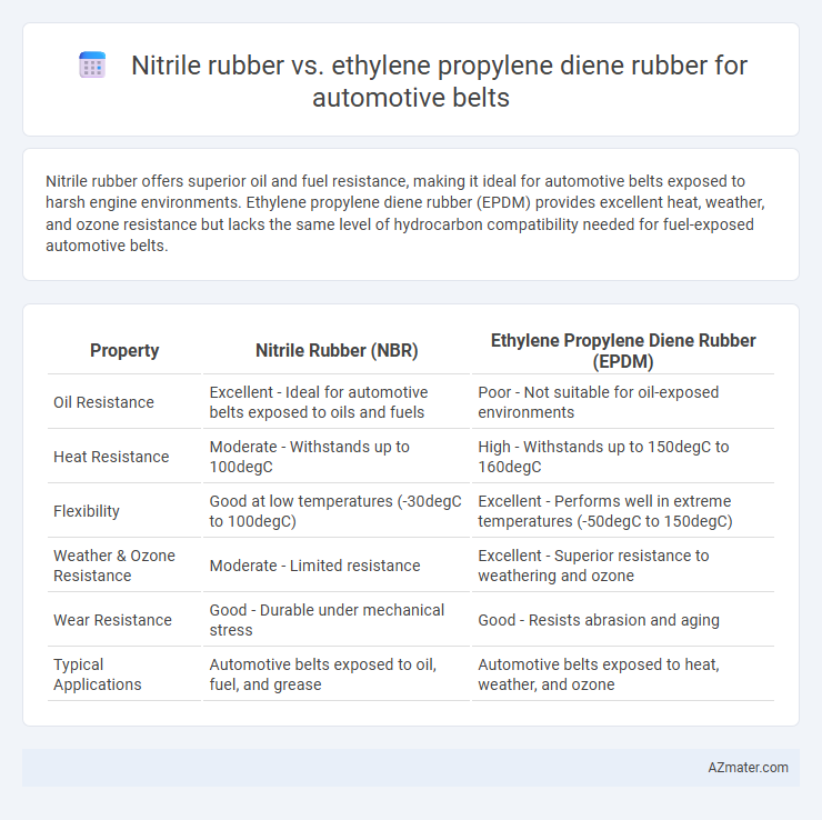 Nitrile rubber vs. ethylene propylene diene rubber for automotive belts - What is The Difference?