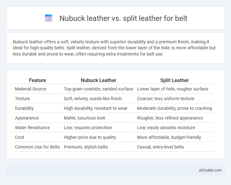 Nubuck leather vs. split leather for belt - What is The Difference?