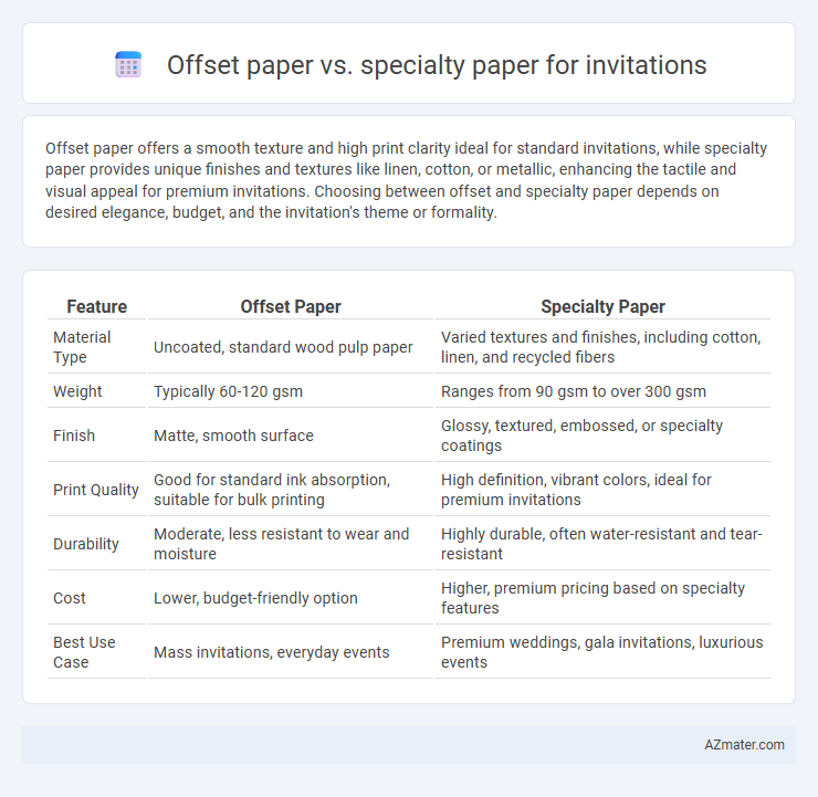 Offset paper vs. specialty paper for invitations - What is The Difference?