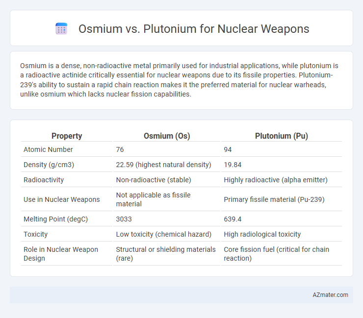Osmium vs. Plutonium for Nuclear Weapons - What is The Difference?