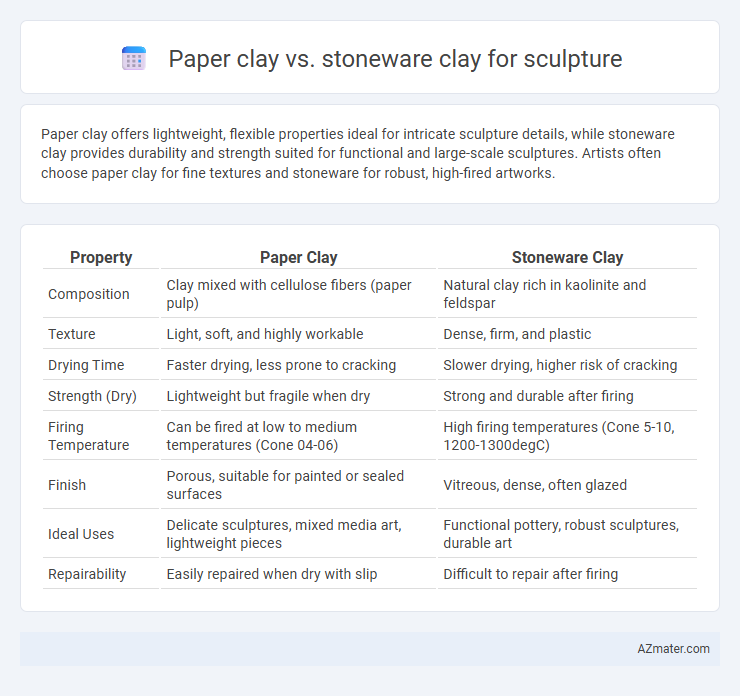 Paper clay vs. stoneware clay for sculpture - What is The Difference?