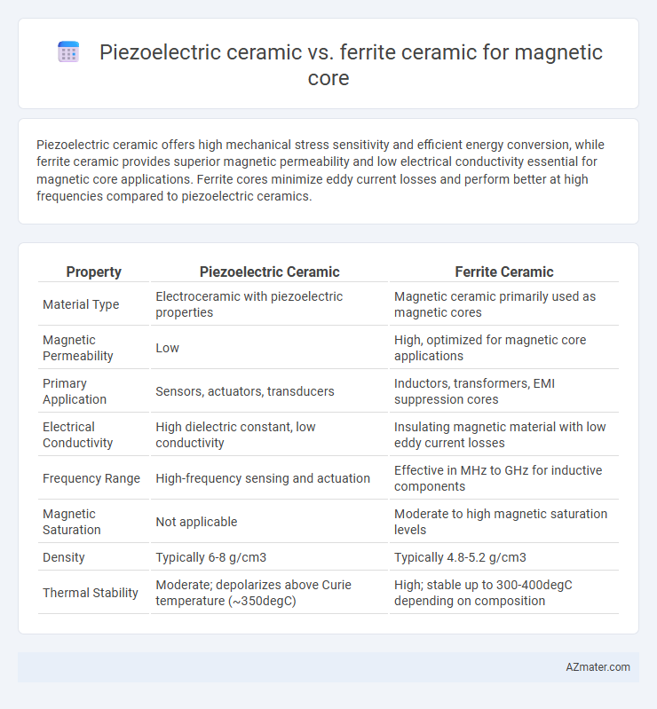 Piezoelectric ceramic vs. ferrite ceramic for magnetic core - What is The Difference?