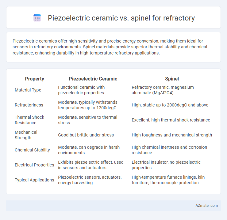 Piezoelectric ceramic vs. spinel for refractory - What is The Difference?