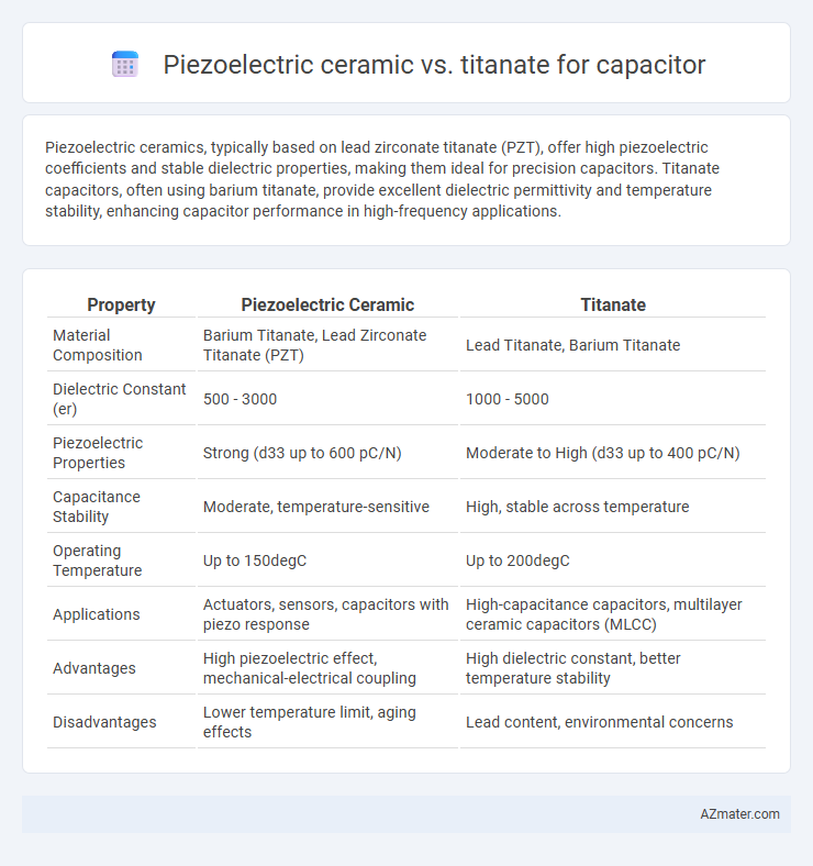 Piezoelectric ceramic vs. titanate for capacitor - What is The Difference?