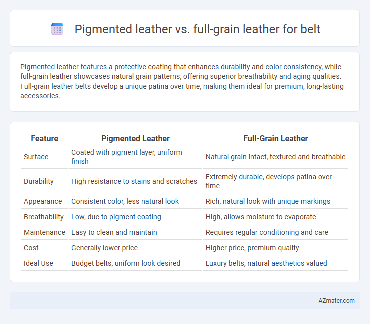 Pigmented leather vs. full-grain leather for belt - What is The Difference?