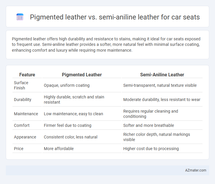 Pigmented leather vs. semi-aniline leather for car seats - What is The Difference?