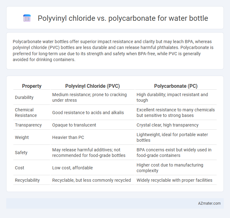 Polyvinyl chloride vs. polycarbonate for water bottle - What is The Difference?