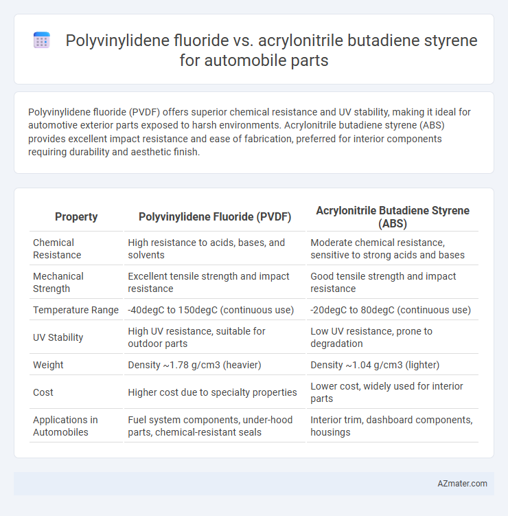 Polyvinylidene fluoride vs. acrylonitrile butadiene styrene for automobile parts - What is The Difference?