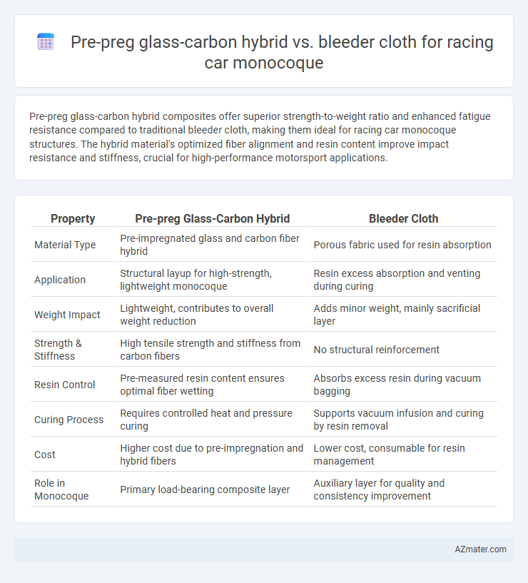Pre-preg glass-carbon hybrid vs. bleeder cloth for racing car monocoque - What is The Difference?