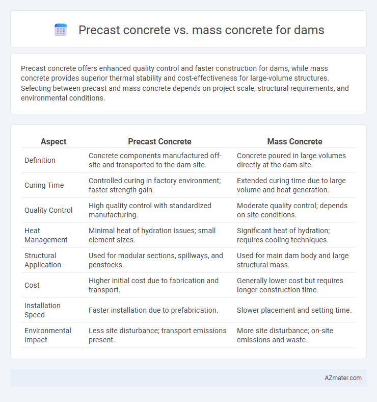 Precast concrete vs. mass concrete for dams - What is The Difference?