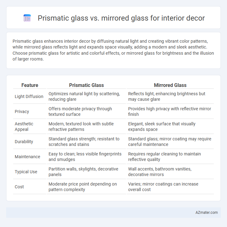 Prismatic glass vs. mirrored glass for interior decor - What is The Difference?