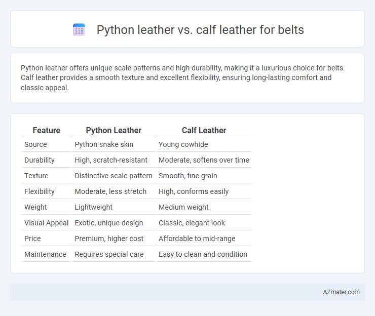 Python leather vs. calf leather for belts - What is The Difference?