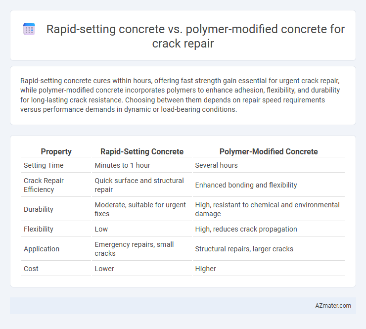 Rapid-setting concrete vs. polymer-modified concrete for crack repair - What is The Difference?
