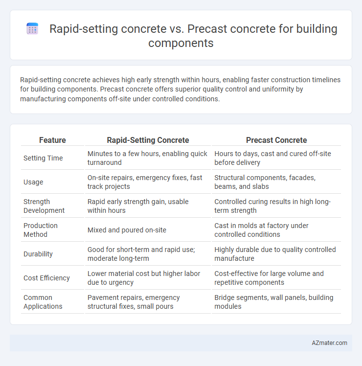 Rapid-setting concrete vs. Precast concrete for building components - What is The Difference?