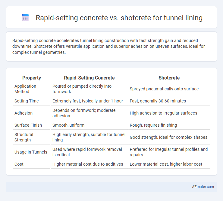 Rapid-setting concrete vs. shotcrete for tunnel lining - What is The Difference?