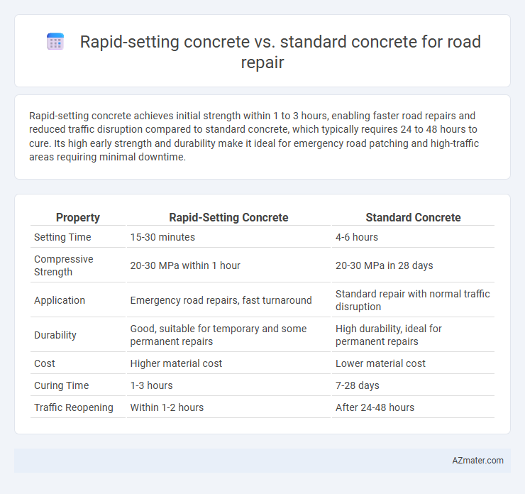 Rapid-setting concrete vs. standard concrete for road repair - What is The Difference?
