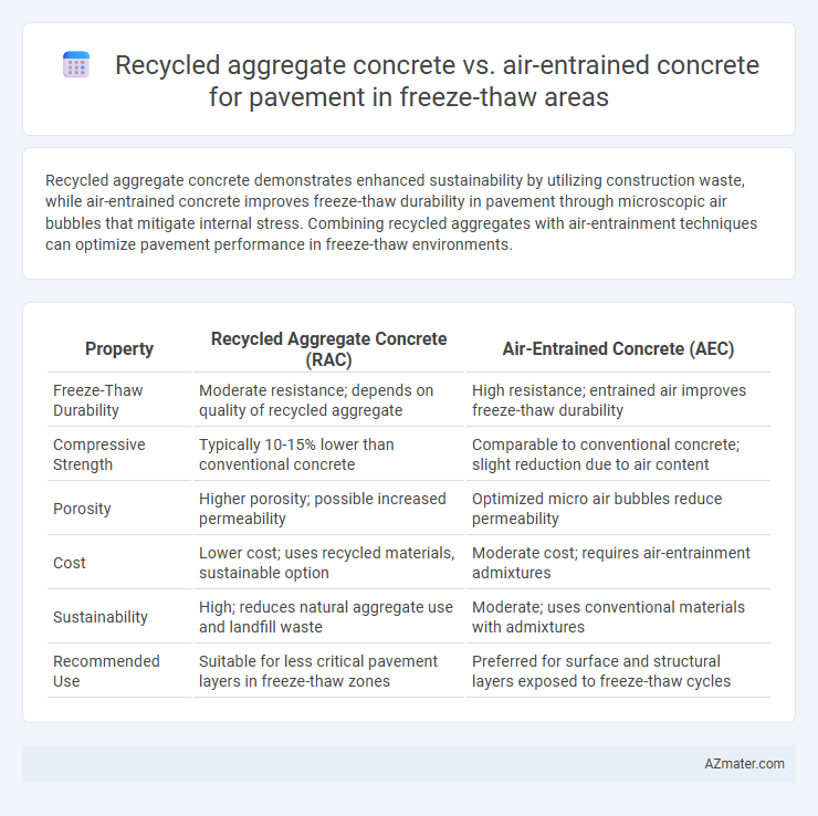 Recycled aggregate concrete vs. air-entrained concrete for pavement in freeze-thaw areas - What is The Difference?