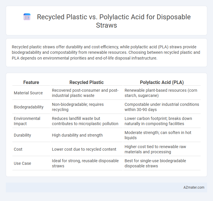 Recycled Plastic vs. Polylactic Acid for Disposable Straws - What is The Difference?