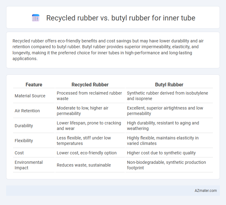 Recycled rubber vs. butyl rubber for inner tube - What is The Difference?