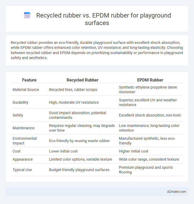Recycled rubber vs. EPDM rubber for playground surfaces - What is The Difference?