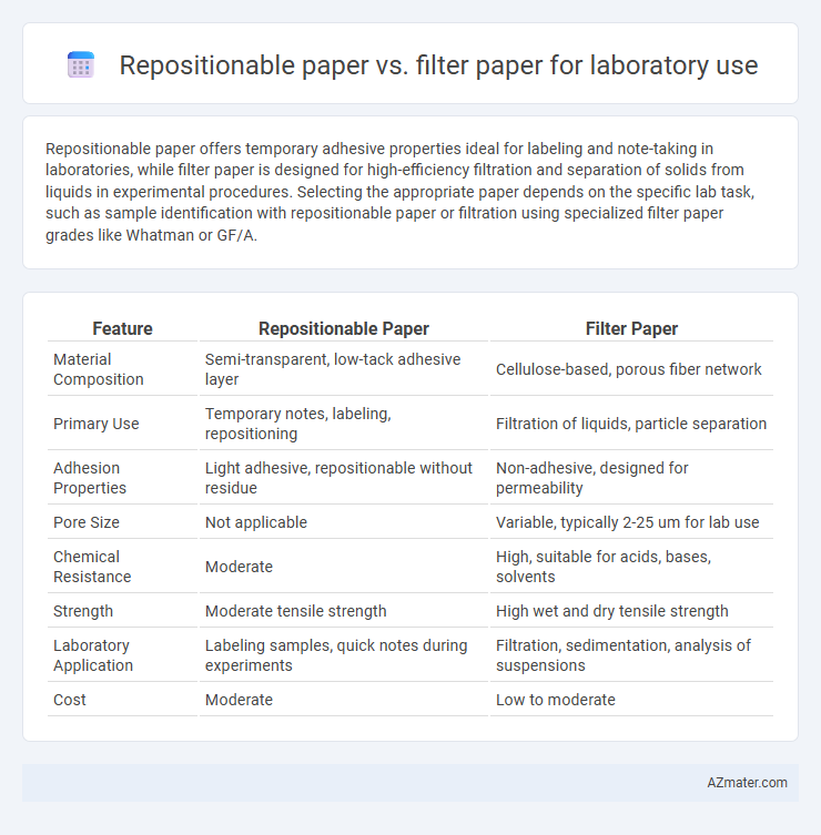 Repositionable paper vs. filter paper for laboratory use - What is The Difference?