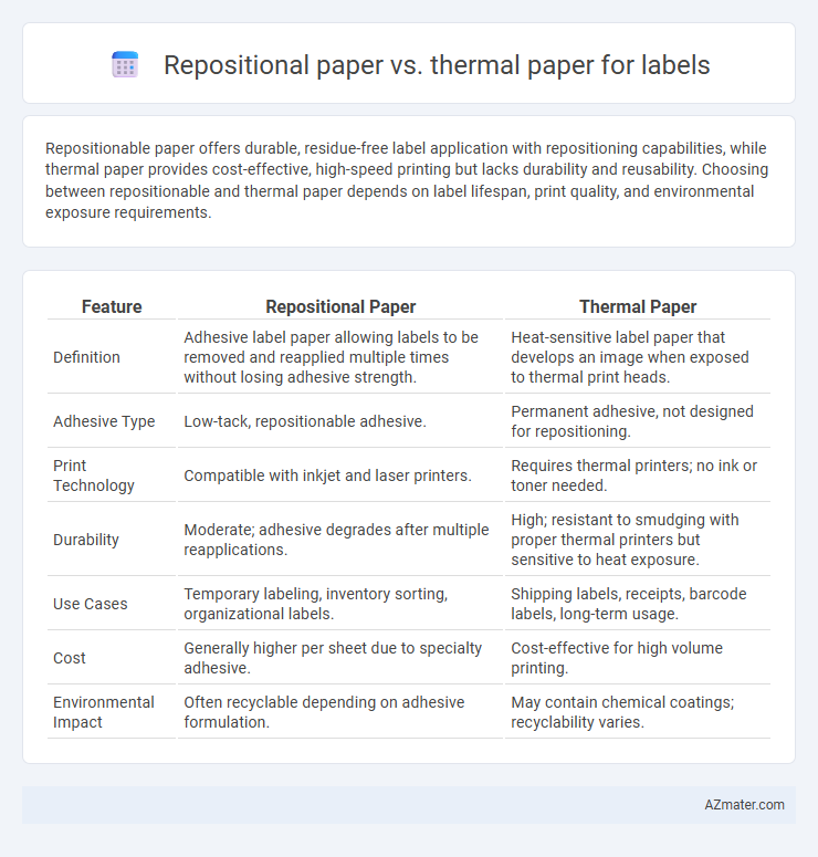 Repositional paper vs. thermal paper for labels - What is The Difference?