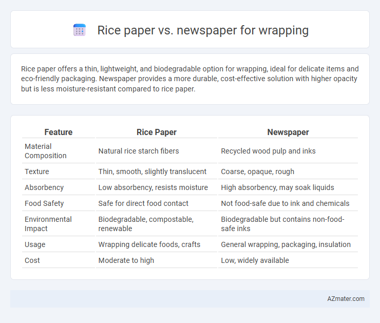 Rice paper vs. newspaper for wrapping - What is The Difference?