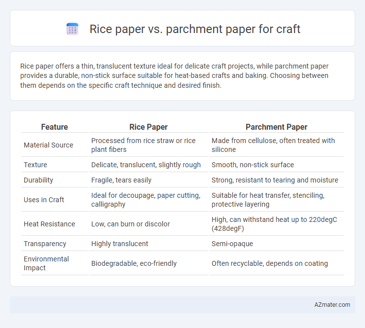 Rice paper vs. parchment paper for craft - What is The Difference?