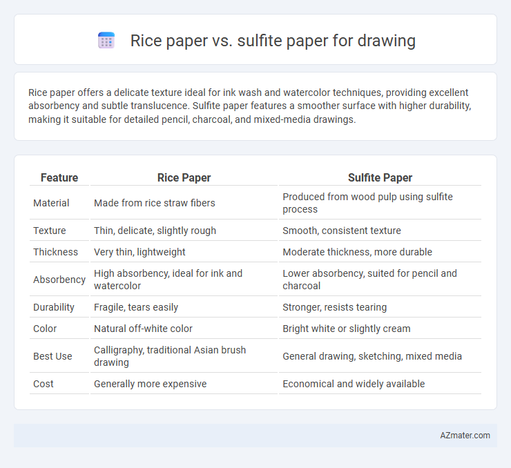 Rice paper vs. sulfite paper for drawing - What is The Difference?