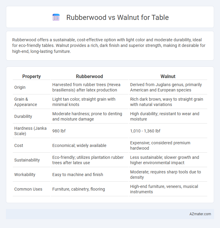 Rubberwood vs Walnut for Table - What is The Difference?