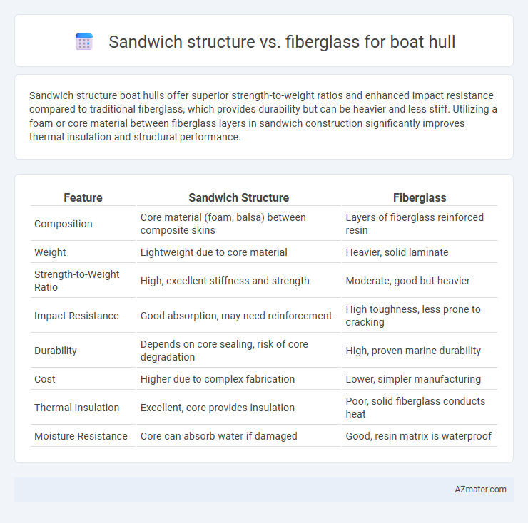 Sandwich structure vs. fiberglass for boat hull - What is The Difference?